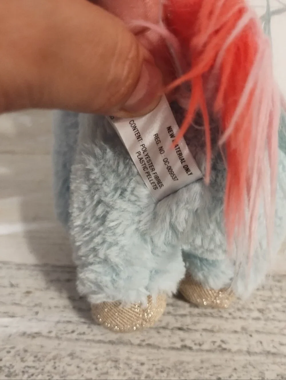 Aurora Cute alpaca plush Toy pink and light blue